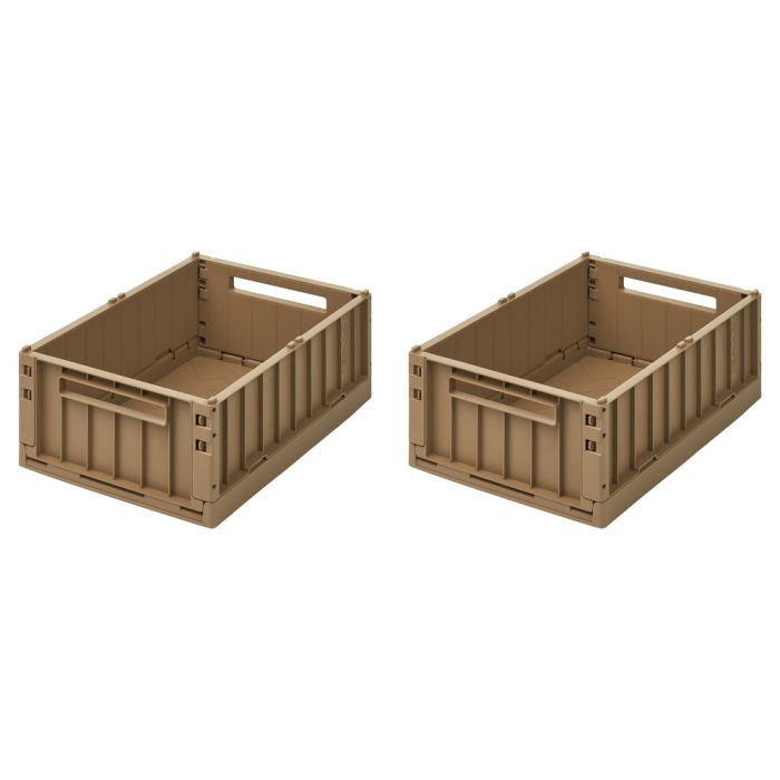 Weston Aufbewahrungsbox M 2-pack, Oat, Liewood