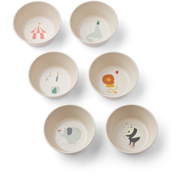 Cees Bowl 6er Pack Schalen, Circus Sandy, Liewood