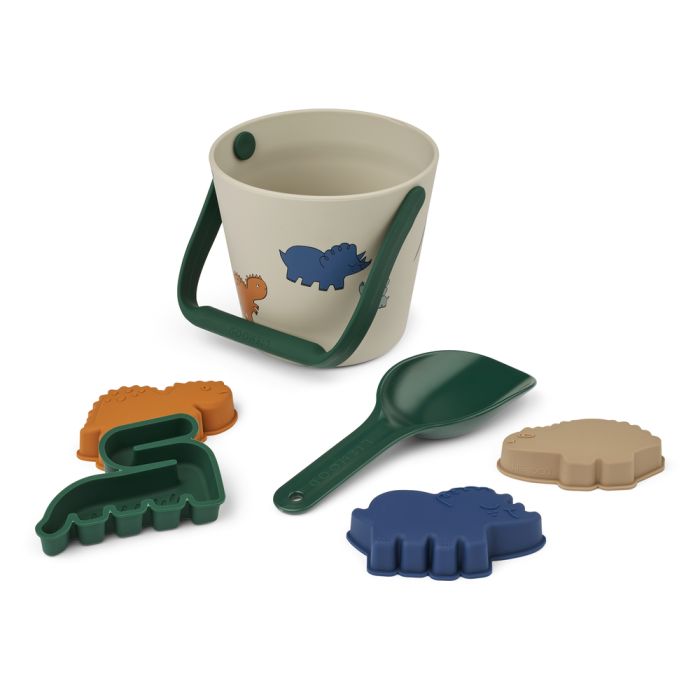 Gilma Dino Strand Set, Dinosaurs Mist, Liewood