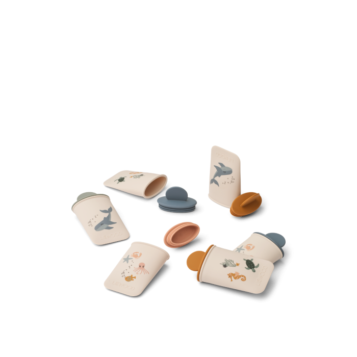 Malik Printed Mini Ice Pops 6-Pack,Sea creature / Sandy,LIEWOOD