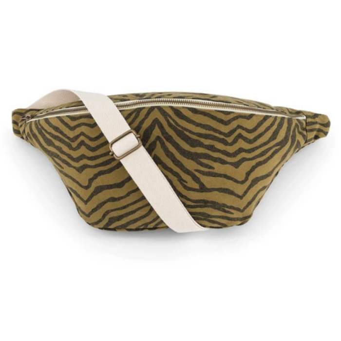 Bauchtasche, Zebra Olivgrün, Rose in April