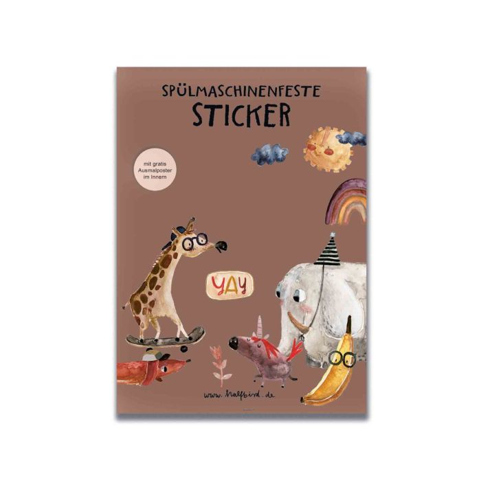 Spülmaschinenfeste Sticker Allerlei, Halfbird