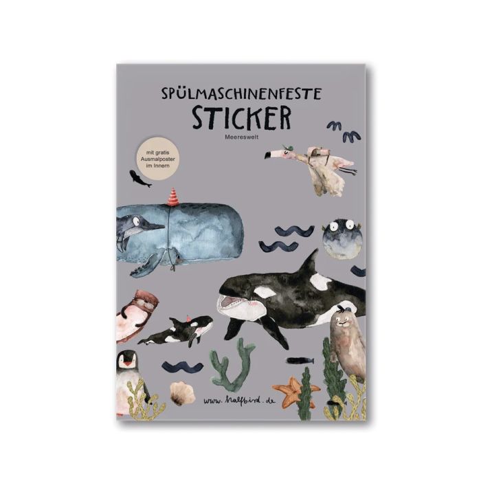 Spülmaschinenfeste Sticker Meereswelt, Halfbird