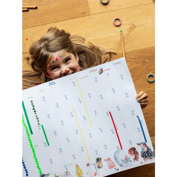 Stickerkalender 2026, nach Montessori, Halfbird