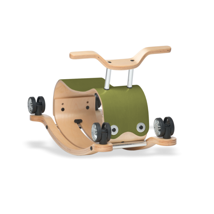 Wishbone Flip, Lauflernwagen,vintage olive