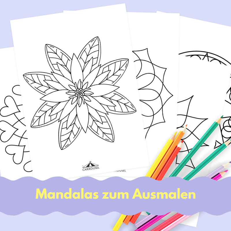 Mandalas f&uuml;r Kinder zum Ausmalen Gratis Download